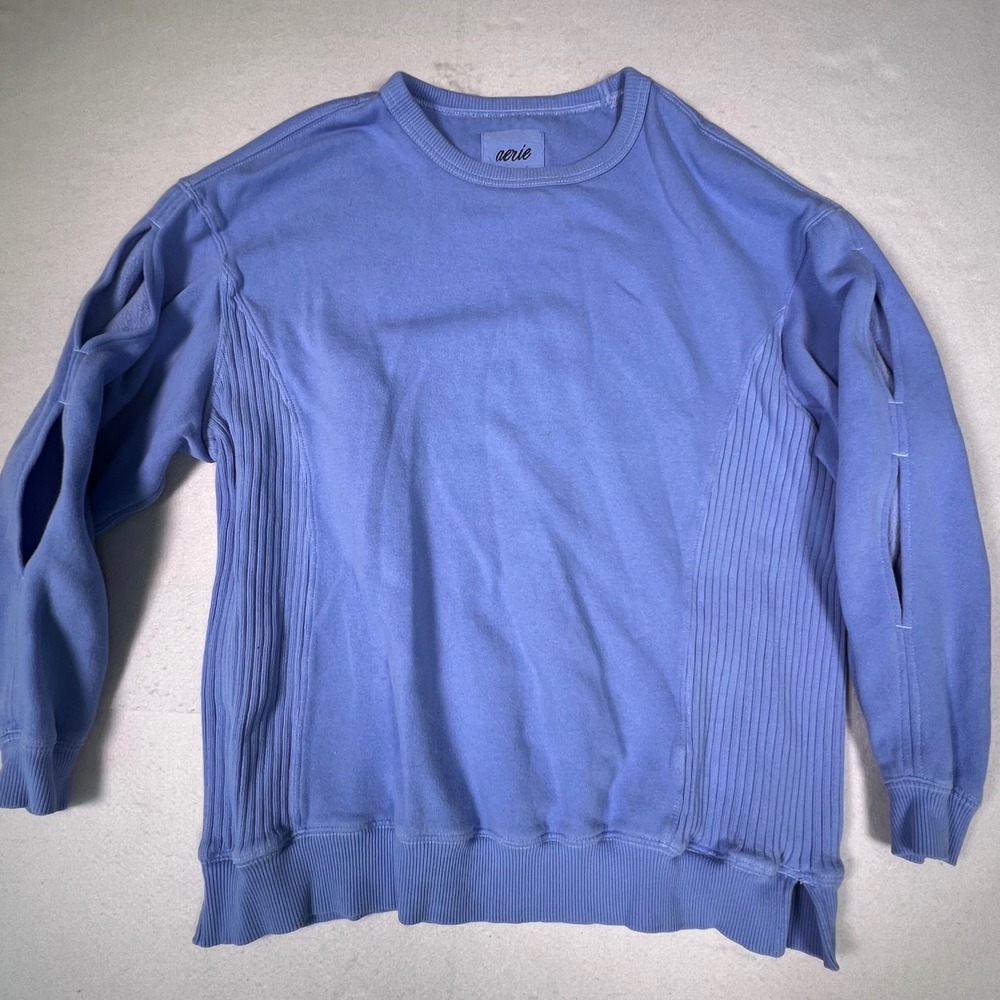 Aerie Sweatshirt Womens Small Blue Excellent